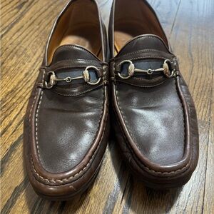 Gucci Men's Brown Leather Loafers Size 12